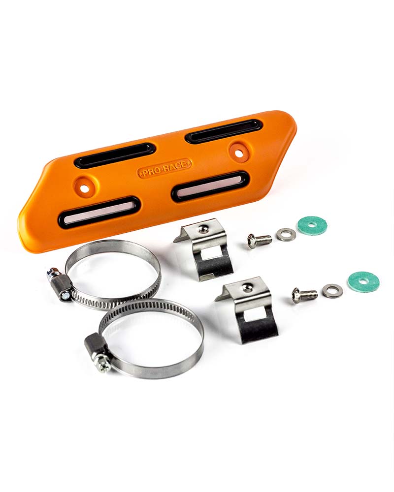 Extreme Exhaust Heat Shield kit for manifolds between 25mm - 50mm diameter Orange