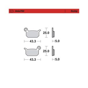 Με πάχος που υπερβαίνει τα 0,5 mm 094611 εμπρός/πίσω GasGas MC65· Husqvarna TC65 17-23· KTM 65/50SX 02-24