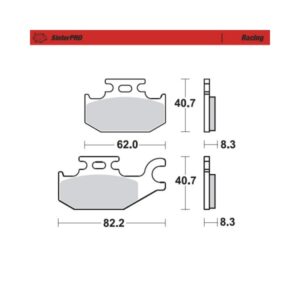 Με πάχος που υπερβαίνει τα 0,5 mm 095711 αριστερά Suzuki ATV LT-A450 08-10, LT-A500 11-18, LT-A400 08-12, εμπρός δεξιά LT-A 700/750