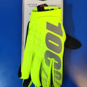 100% GLOVES BRISKER FLUO YELLOW SIZE L 10016-004