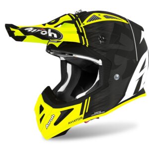 Airoh Aviator Ace Kybon Yellow Matt motocross helmet size Large