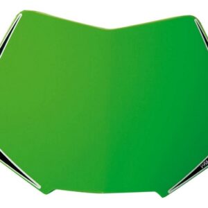 V-FACE NUMBER PLATE PLASTIC REPLACEMENT KXF GREEN UNIVERSAL V FACE