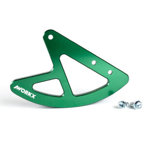 AWORKX Brake Guard, green KAWASAKI KX 03-07, KXF250 01->, KXF 450 06-> (no mini)