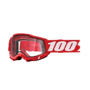 100% Accuri 2 Enduro Goggle Red - Clear Dual Lens